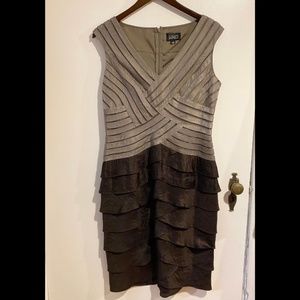 Adrianna Papell Sleeveless Shutter Dress